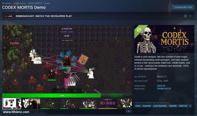 新游《CodexMortis》宣称100%由AI造(图2)