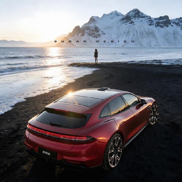 启境首款汽车渲染图曝光配贯穿式尾灯华为乾崑加持(图3)